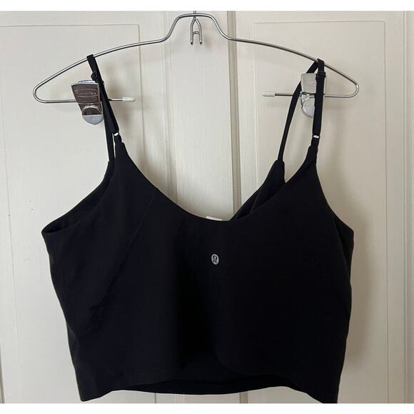 Lululemon Align Cropped Cami Tank Top Black A/B Cup Size 12 - Picture 3 of 5